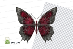 Intricate gothic butterfly clipart png Product Image 1