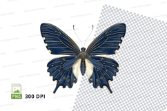 Elegant blue butterfly clipart png Product Image 1