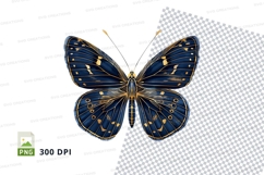 Elegant blue butterfly clipart png Product Image 1