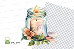 Serene candle in a jar Product Image 1