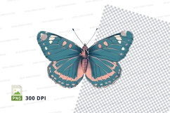 Blue and pink butterfly clipart png Product Image 1