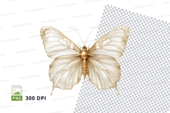 Golden butterfly clipart png Product Image 1