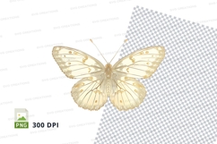 Golden butterfly clipart png Product Image 1