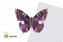 Purple and gold butterfly clipart png Product Image 1