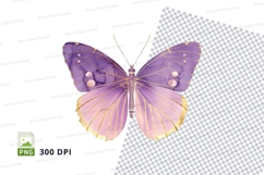 Elegant purple butterfly clipart png Product Image 1