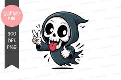 Playful grim reaper clipart png Product Image 1