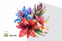 Exotic tropical flowers clipart png Product Image 1