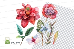 Vibrant floral clipart png Product Image 1