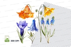 Vibrant flower clipart png Product Image 1