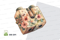 Floral binoculars clipart png Product Image 1