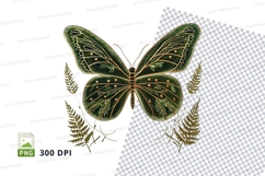 Elegant green butterfly with ferns Product Image 1