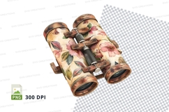 Floral binoculars clipart png Product Image 1