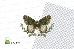 Elegant green butterfly with fern leaves Product Image 1