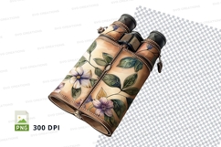 Floral binoculars clipart png Product Image 1