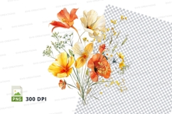 Autumnal bouquet clipart png Product Image 1