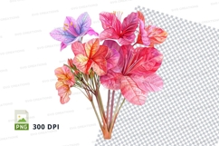 Vibrant flower bouquet clipart png Product Image 1