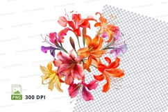 Vibrant bouquet of lilies clipart png Product Image 1