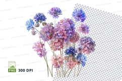 Delicate flower bouquet clipart png Product Image 1