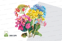 Vibrant bouquet of flowers clipart png Product Image 1