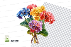 Colorful bouquet of flowers clipart png Product Image 1