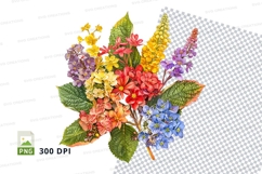 Colorful bouquet of flowers clipart png Product Image 1