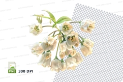 White bell-shaped flowers clipart png Product Image 1