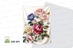 Colorful bouquet of roses clipart png Product Image 1