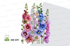 Colorful delphinium clipart png Product Image 1