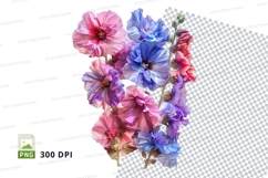 Colorful flowers clipart png Product Image 1