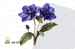 Vibrant blue flowers clipart png Product Image 1