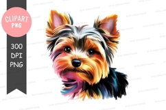 Colorful yorkshire terrier clipart png Product Image 1