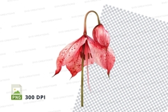 Delicate pink flower clipart png Product Image 1