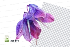 Vibrant purple flower clipart png Product Image 1