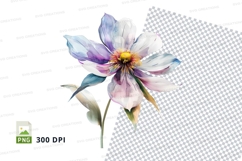 Watercolor flower clipart png Product Image 1