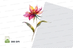 Vibrant pink flower clipart png Product Image 1