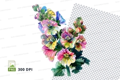 Vibrant flower bouquet clipart png Product Image 1