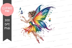 Rainbow fairy with butterflies Product Image 1