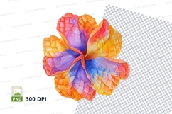 Vibrant abstract flower clipart png Product Image 1