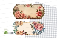 Floral frame clipart png Product Image 1