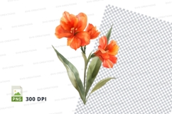 Orange flowers clipart png Product Image 1
