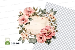 Floral frame clipart png Product Image 1