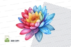 Colorful flower clipart png Product Image 1