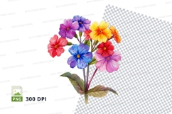 Colorful bouquet of flowers clipart png Product Image 1
