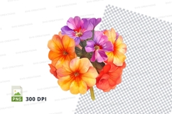 Vibrant flower bouquet clipart png Product Image 1