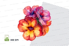 Vibrant flower bouquet clipart png Product Image 1