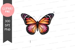 Colorful butterfly clipart png Product Image 1