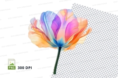 Colorful tulip clipart png Product Image 1