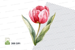 Pink tulip clipart png Product Image 1