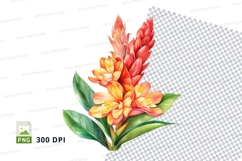 Vibrant tropical flower clipart png Product Image 1
