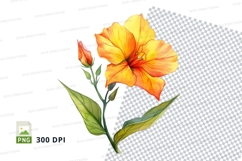 Vibrant yellow flower clipart png Product Image 1